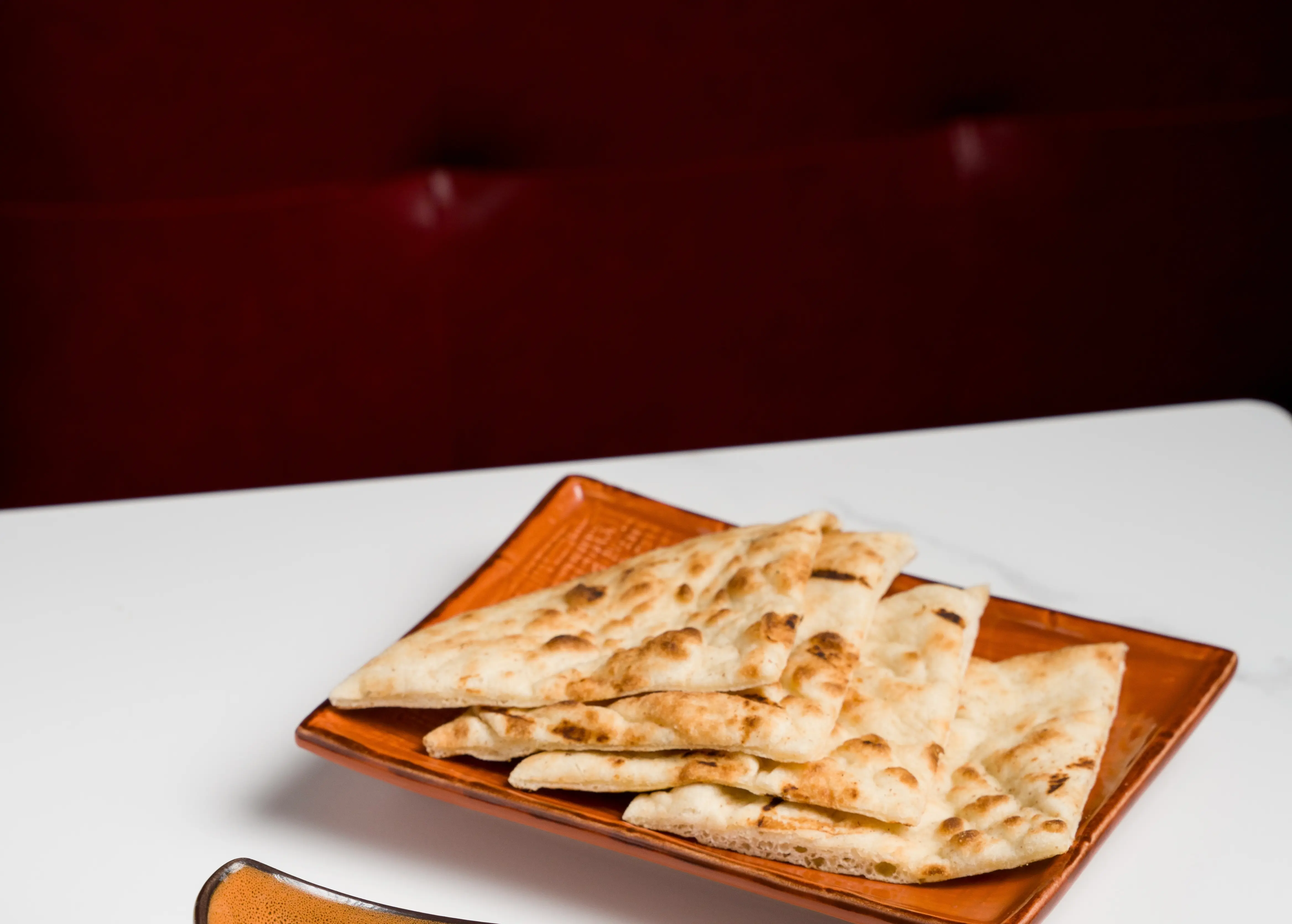 Freshly baked pita flatbread