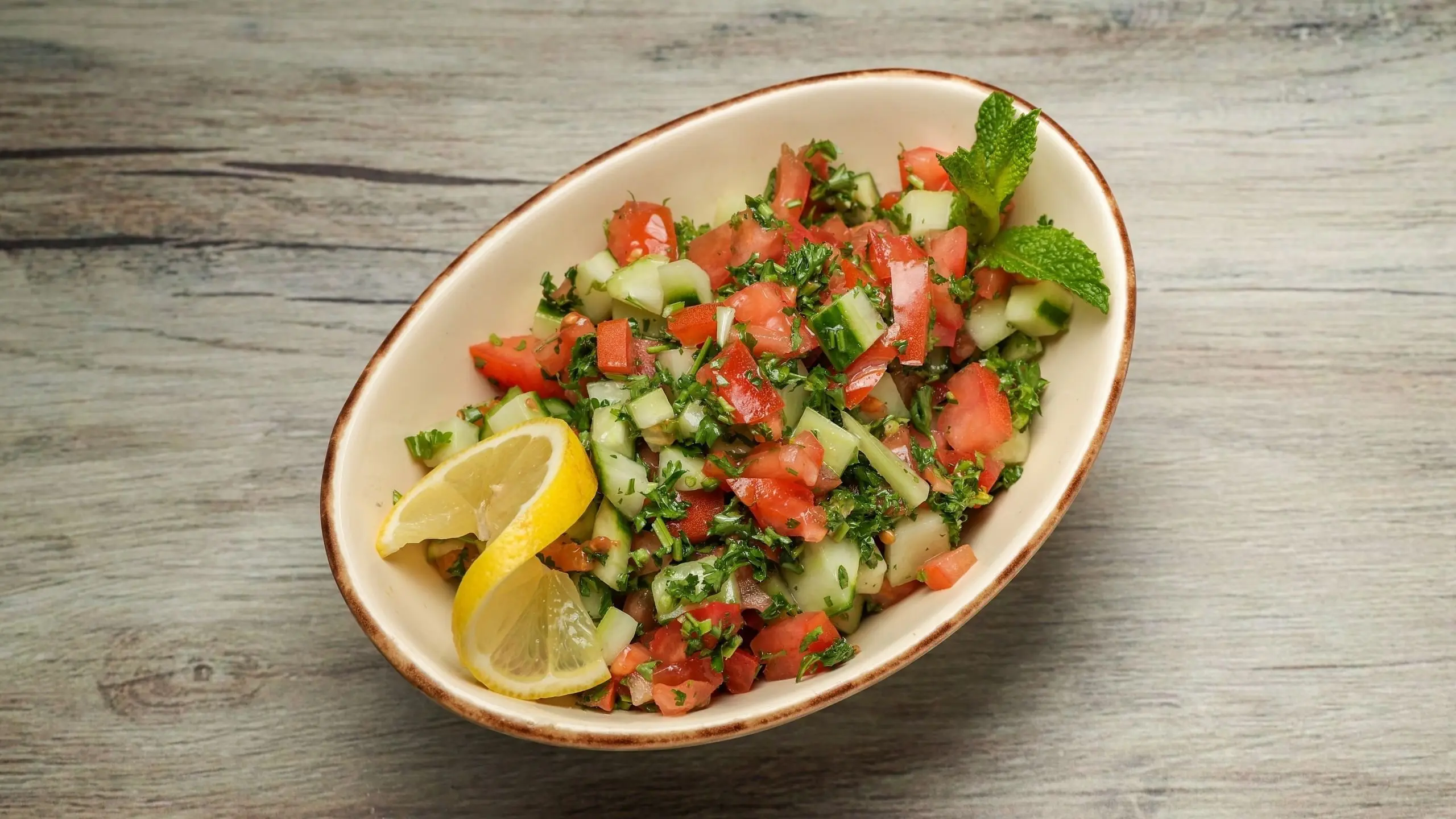 Shepherd's salad with fresh vegetables